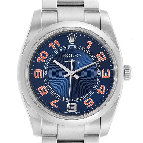 rolex airking blue|air king rolex price.